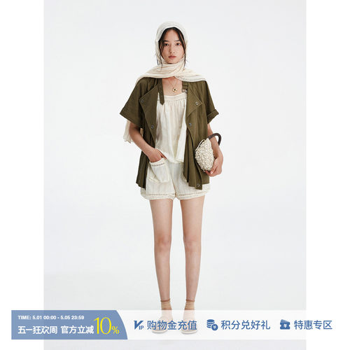 COTEMP休闲拉可尼亚中袖工装夹克