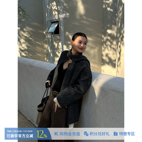 MESTRIO无领双层外套女