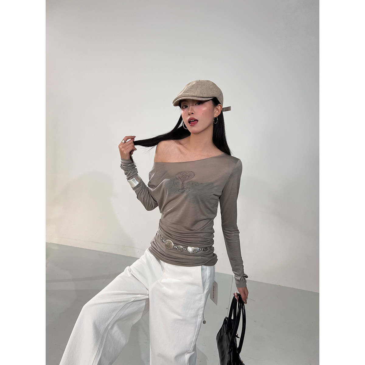 SHELLE ARTISTE 设计师品牌 25春夏 干杯吧长长T恤 SOLSOL买手店