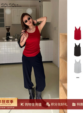 IMMI 设计师品牌25秋冬新品羊毛低领吊带针织背心SOLSOL买手店