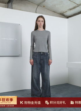 LOW CLASSIC Lc  设计师品牌 25早秋新品 圆领羊毛长袖上衣SOLSOL