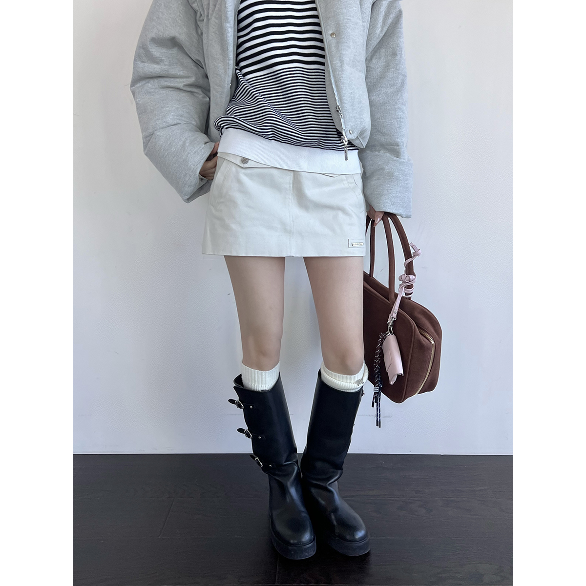 SOLSOL买手店 CHRISOU BY DAN 24秋冬新品 设计师 夹棉半身裙