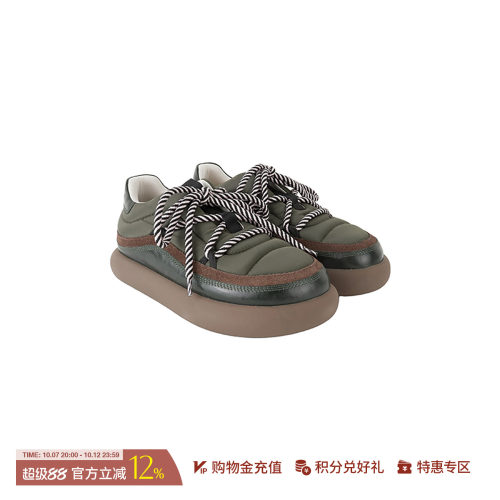 YOEYYOU皮革布面运动鞋