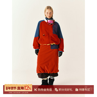 SHORT SENTENCE  26早春新品多彩拼色摇粒绒夹克外套/半裙SOLSOL