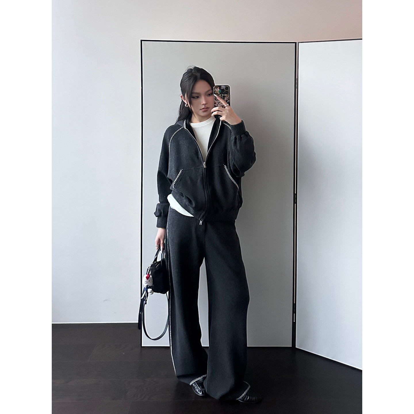 IMMI设计师品牌26早春羊毛彩点连帽卫衣/卫裤/短裤SOLSOL买手店,女装/女士精品,卫衣/绒衫,淘宝优惠券,粉丝福利购,淘宝优惠卷