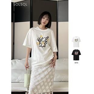 浪漫花卉印花廓形oversizeT恤SOLSOL买手店 25春夏 ODTD 设计师