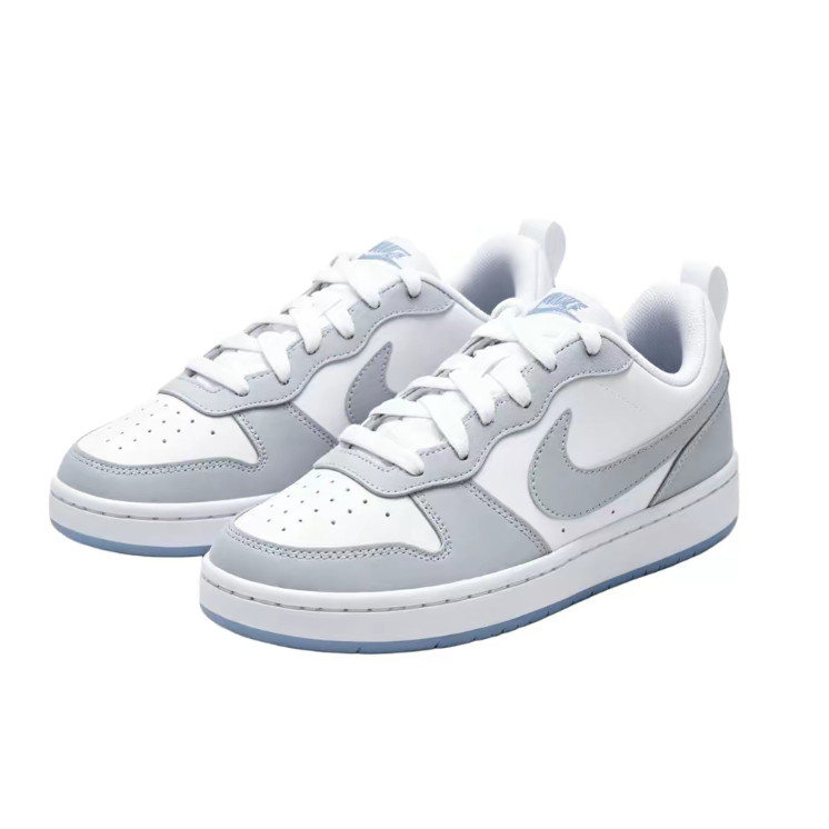 Nike耐克官方正品低帮板鞋男女运动休闲鞋白灰配色 亮仓