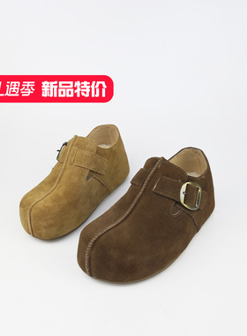 可媚2025新冬款圆头牛反绒防滑牛筋底毛绒里雪地及裸靴KC25968-76