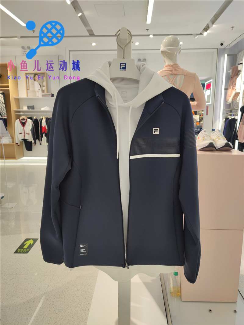 fila斐乐正品男装运动上衣 2021冬季新款针织长袖外套 a11m141510