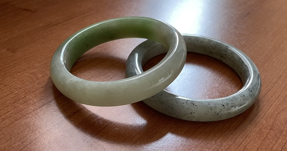 和田玉点墨青花青海翠青手镯(翠青款已出)