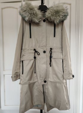 2026冬季新款皮草派克服外套女中长款连帽尼克服