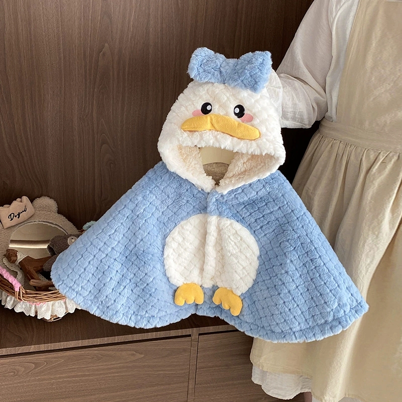 秋冬季加厚加绒外出披风