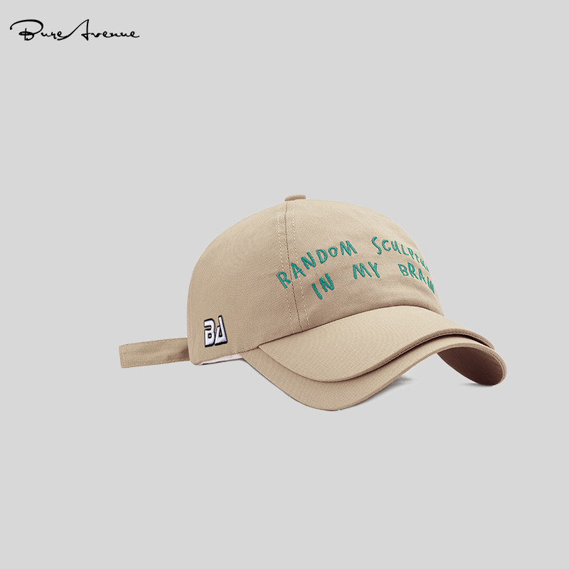 [GENUINE STOCK] BURE AVENUE HAT DOUBLE BRIM LETTER BASEBALL CAP MENS AND WOMENS AVISOR CAPS SUMMER