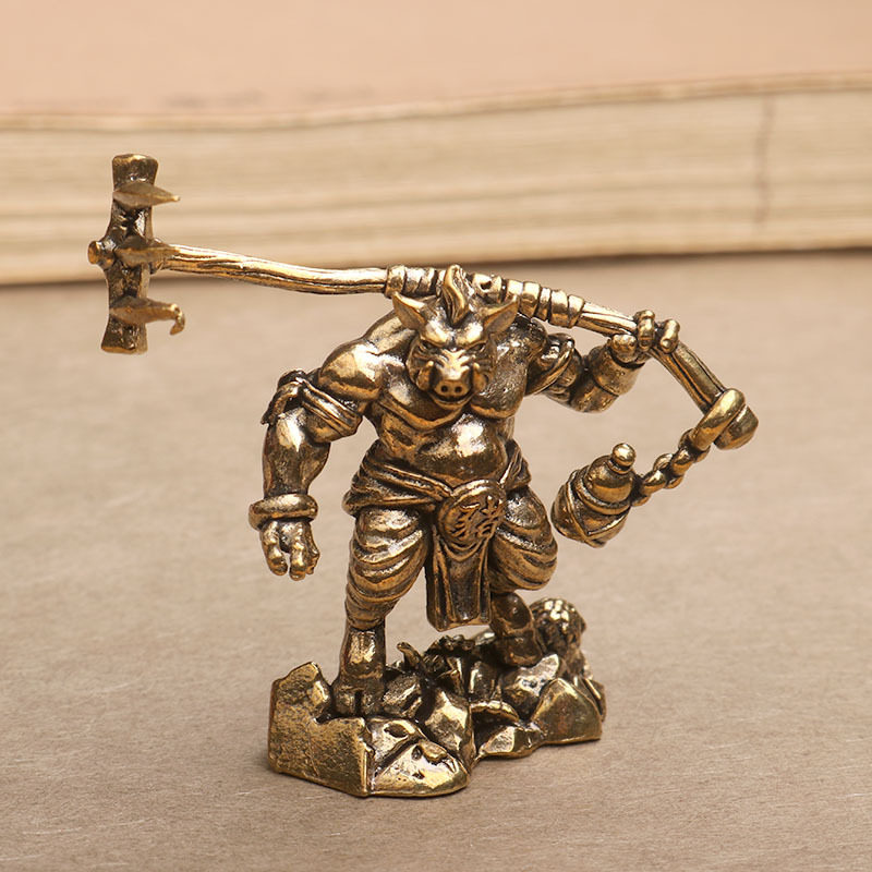 纯黄铜天蓬元帅猪八戒猪刚鬣模型家居办公室桌面小摆件工艺品摆件,家居饰品,桌面摆件,淘宝优惠券,粉丝福利购,淘宝优惠卷