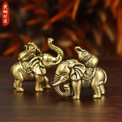 黄铜福财小象葫芦百财葫芦