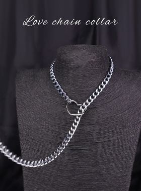 Night Doll*项圈项链窒息感choker铁链k9情侣男女m牵引