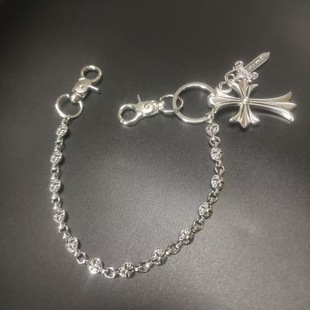 欧美包包挂链骰子宝剑圆珠十字架腰链龙虾扣头挂件钳扣牛仔裤链