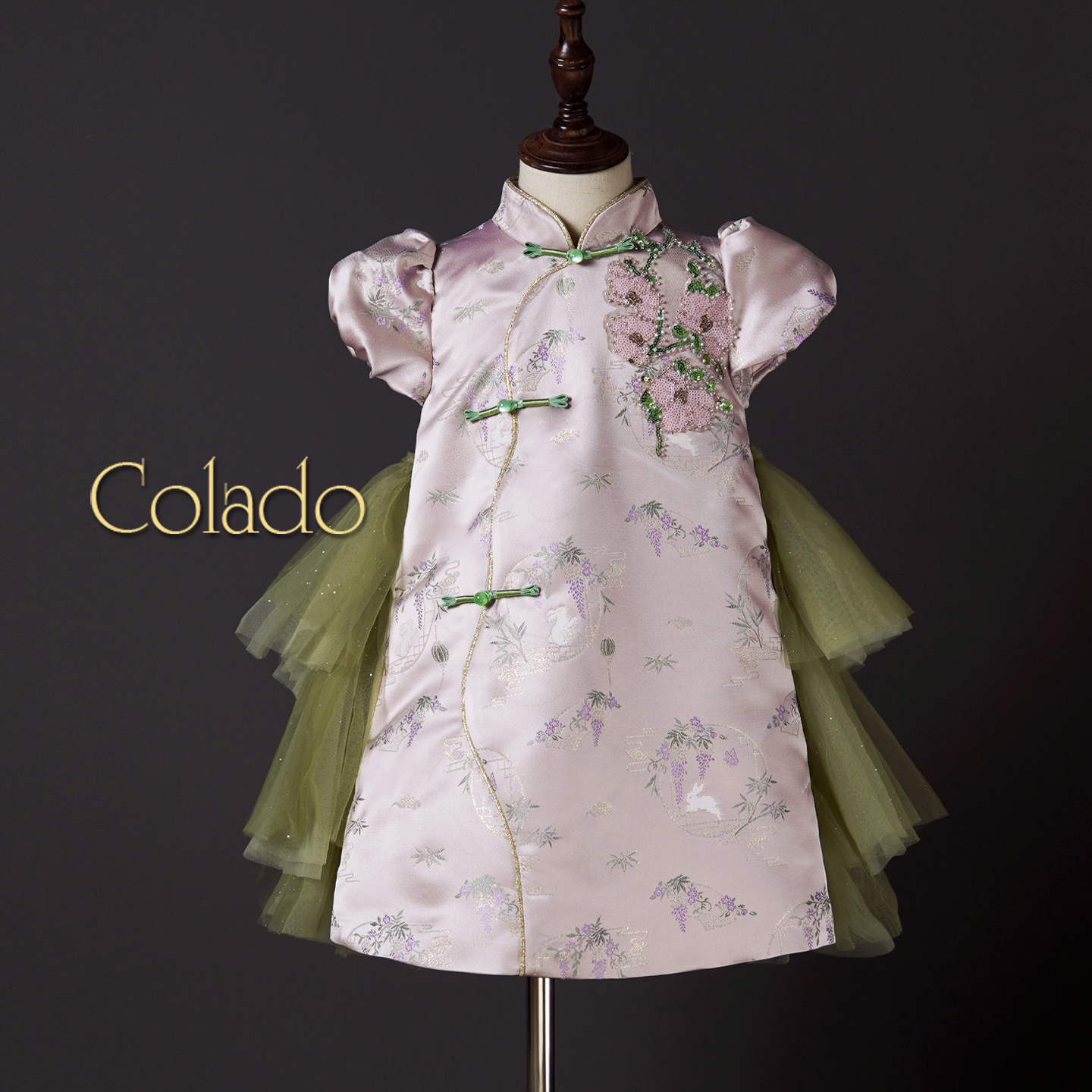 女童高端礼服新中式旗袍