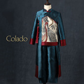 Colado扣诺男童中国风拜年服国潮儿童模特走秀礼服唐装 汉服演出服