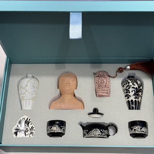 邯郸彭城磁州窑陶瓷文创商务高档伴手礼旅游纪念品茶壶茶杯摆件套