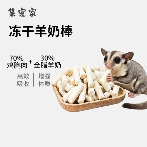 蜜袋鼯零食冻干羊奶棒增强体质