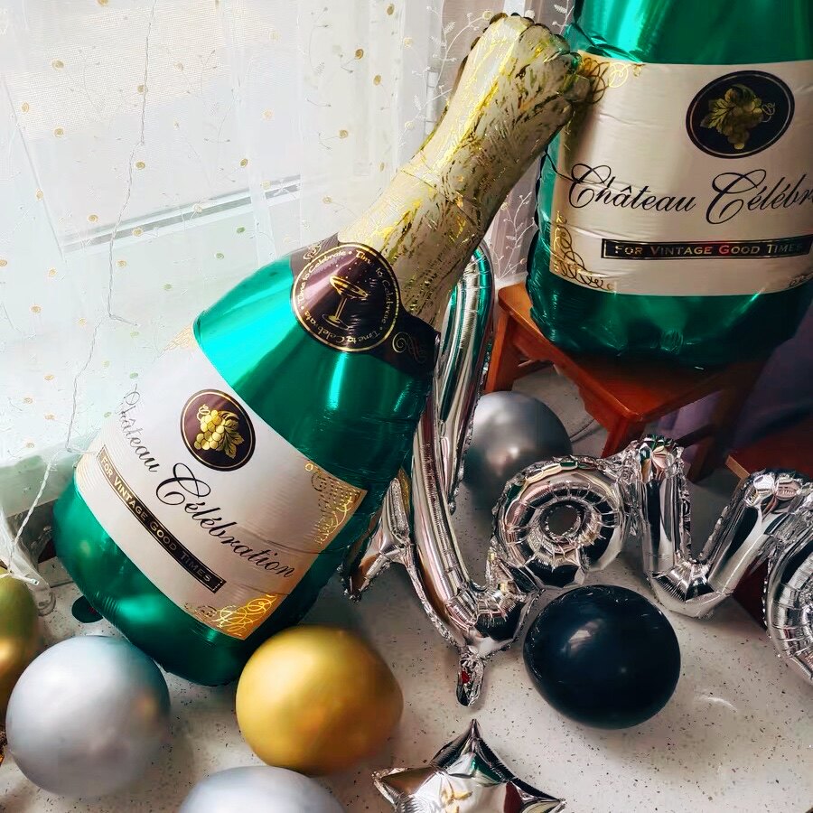 酒吧布置生日Party派对大号酒瓶啤酒商场开业香槟KTV庆祝铝膜气球