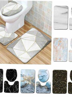 3 Pcs 15 Styles Bath Mat Set Bathroom Carpet Rug Toilet Mat