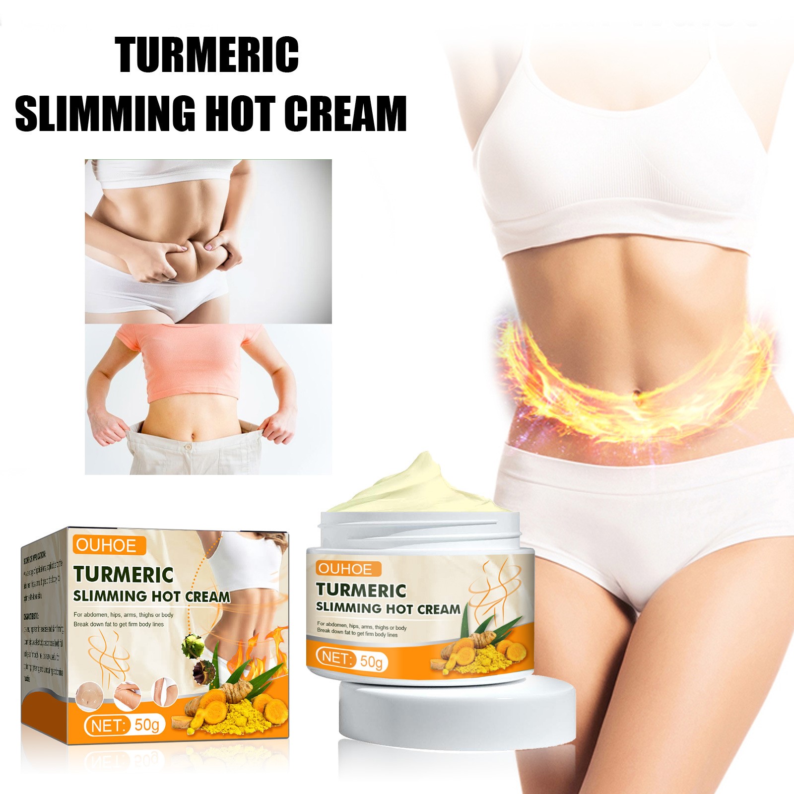 Turmeric Slimming Cream Body Shaping Fat Burner Anti-celluli