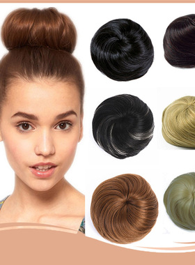 Pull Rope Wig Hair Bun Round Pill Hair Chemical Fibre Wig Ha