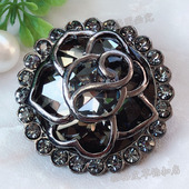 貂皮裘皮皮草大衣水貂水钻扣子纽扣 饰圆扣025 口领口装 高档新款 袖