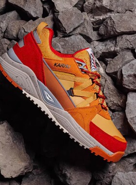 卡虎 Karhu FusionXC 全皮秋冬防水款 户外徒步 熔岩红 复古跑鞋