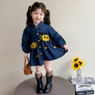 休闲牛仔洋气2026宝宝春季超女童连衣裙裙子新款儿童春装公主好看