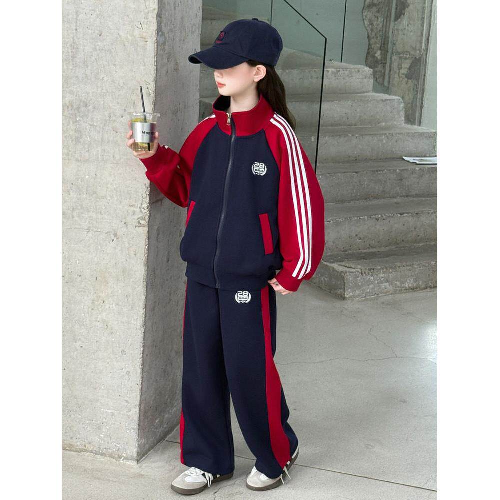 卫衣开衫春装套装女童春秋两件套中大童新款2026外套休闲洋气女孩