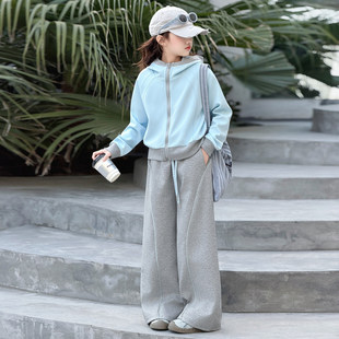 腿裤超新款春秋运动装春装女童卫衣阔2026好看两件套套装儿童休闲