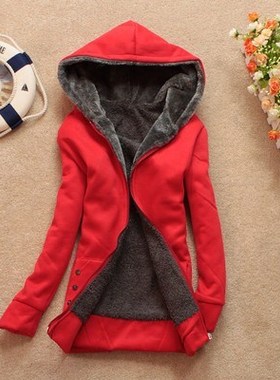 2018 winter warm coats women wool coat jackets thicken hoody