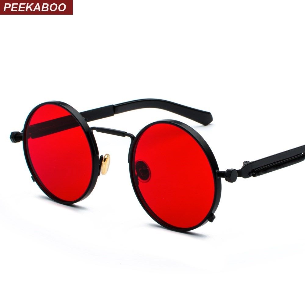 clear red sunglasses men 2019 round sun glasses for women