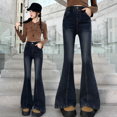 女童微喇牛仔裤春秋款大