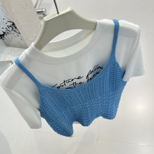 镂空设计感针织吊带背心女2026新款 外搭上衣春夏 叠搭温柔韩系小衫