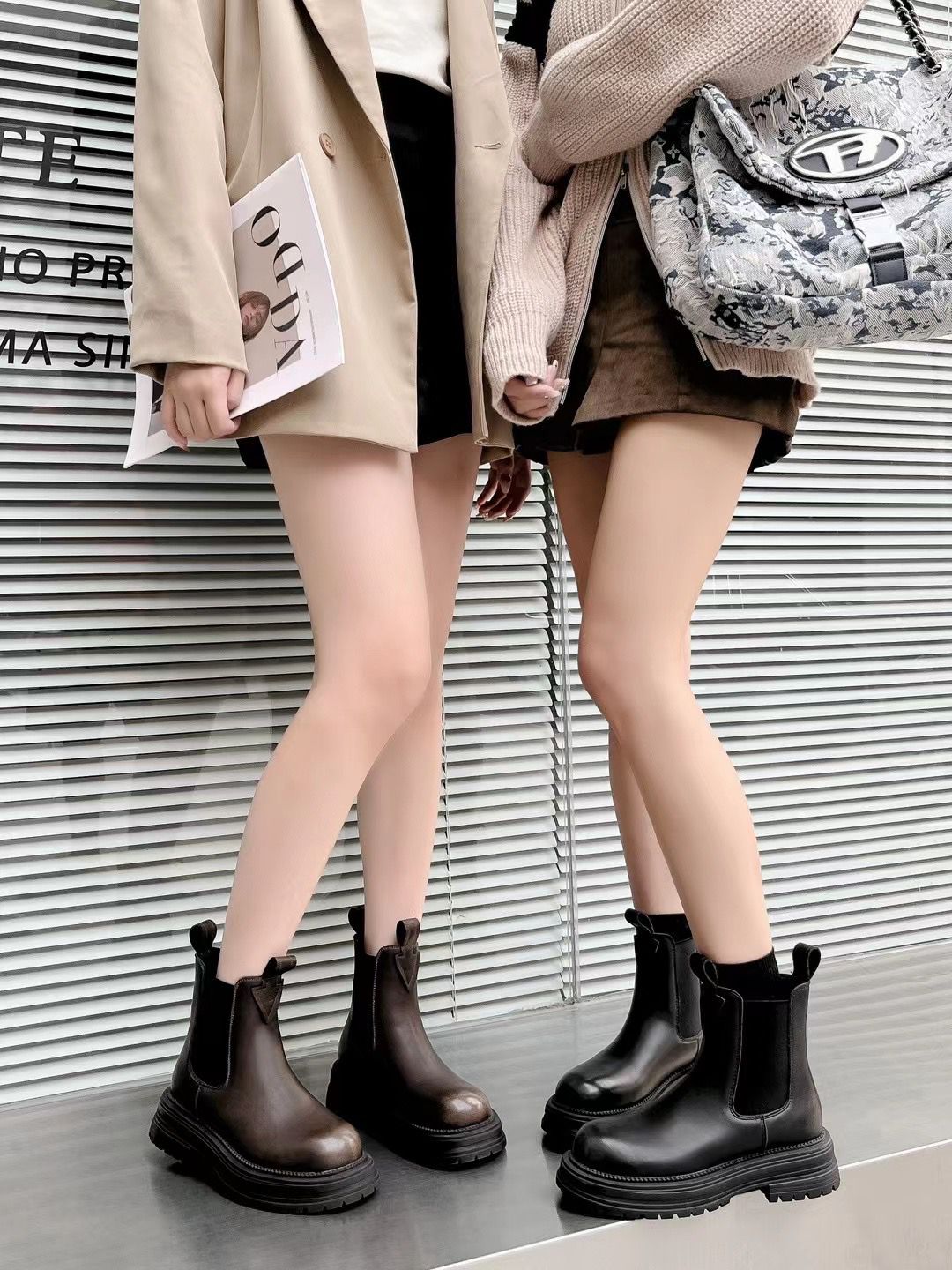 防滑休闲烟筒靴显瘦女靴马丁靴