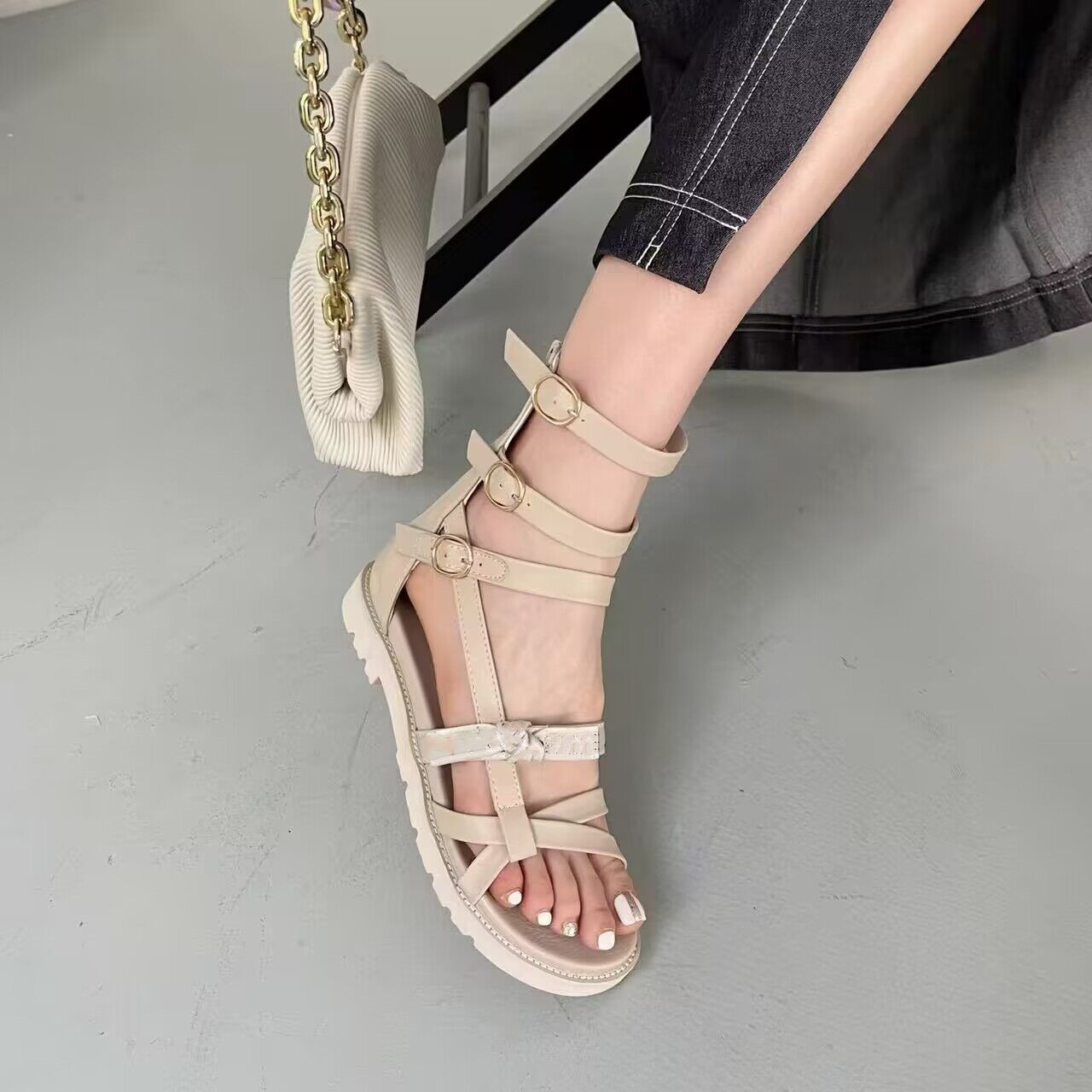 学生高帮罗马甜美韩版女凉鞋潮