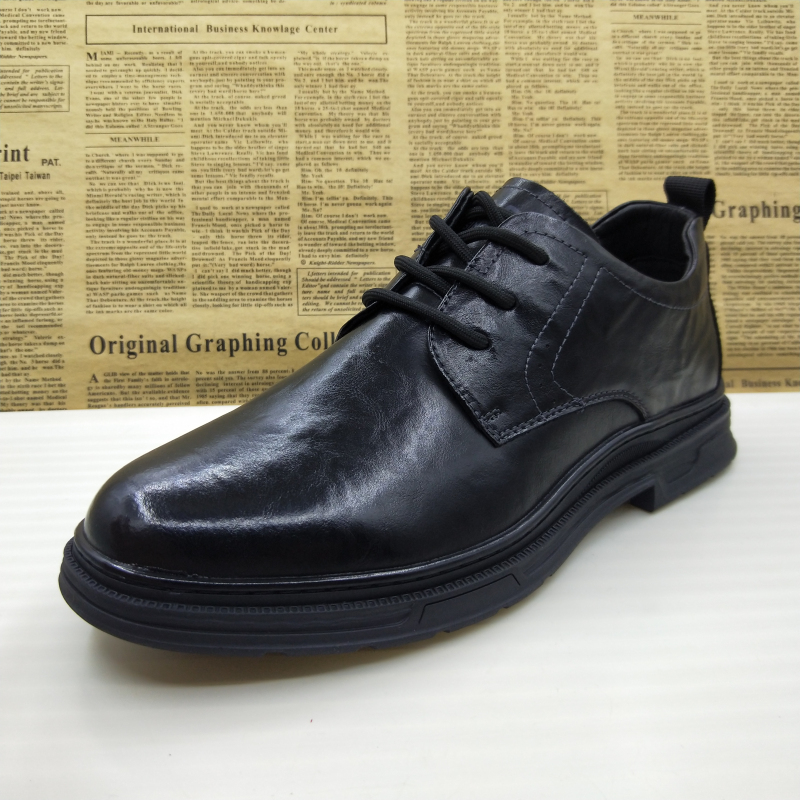 透气防滑休闲通勤职业男皮鞋