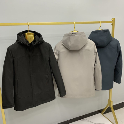 真皮真毛獭兔内胆可拆卸派克服男