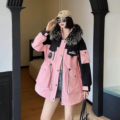 派克服女款真皮真毛内胆可拆卸