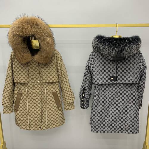 派克服女真皮真毛獭兔内胆可拆卸