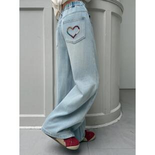 儿童新款洋气显瘦版直牛仔裤春秋大童筒裤春季女童窄女孩裤子2026