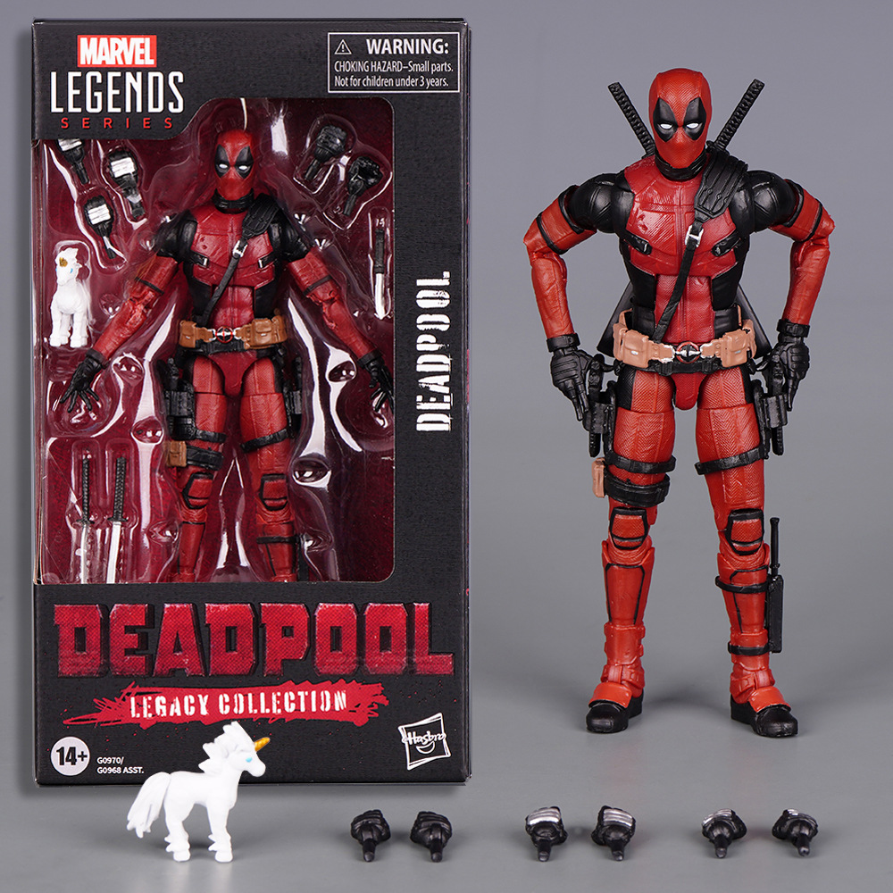 国产优质死侍手办关节可动漫威英雄小贱贱模型DEADPOOL6寸玩偶人