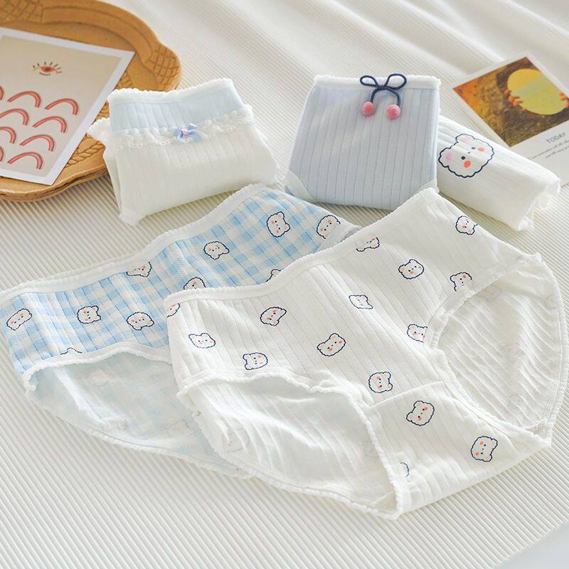 女生内裤女纯棉抗菌学生可爱小熊卡通ins韩版日系超萌高中生大码