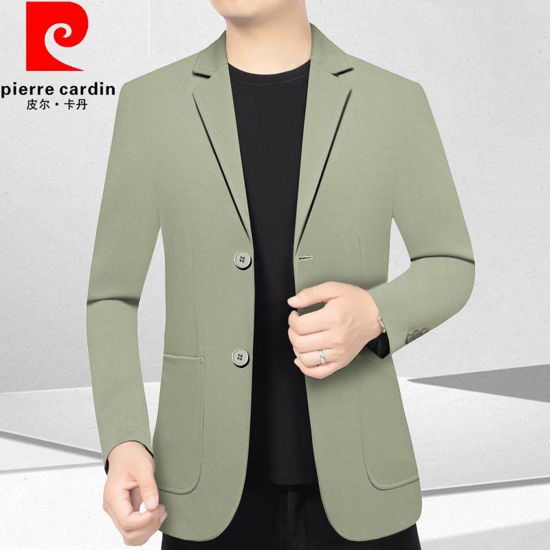 皮尔卡丹男士西服新款春秋季薄款西服高档男士休闲商务高档男外套