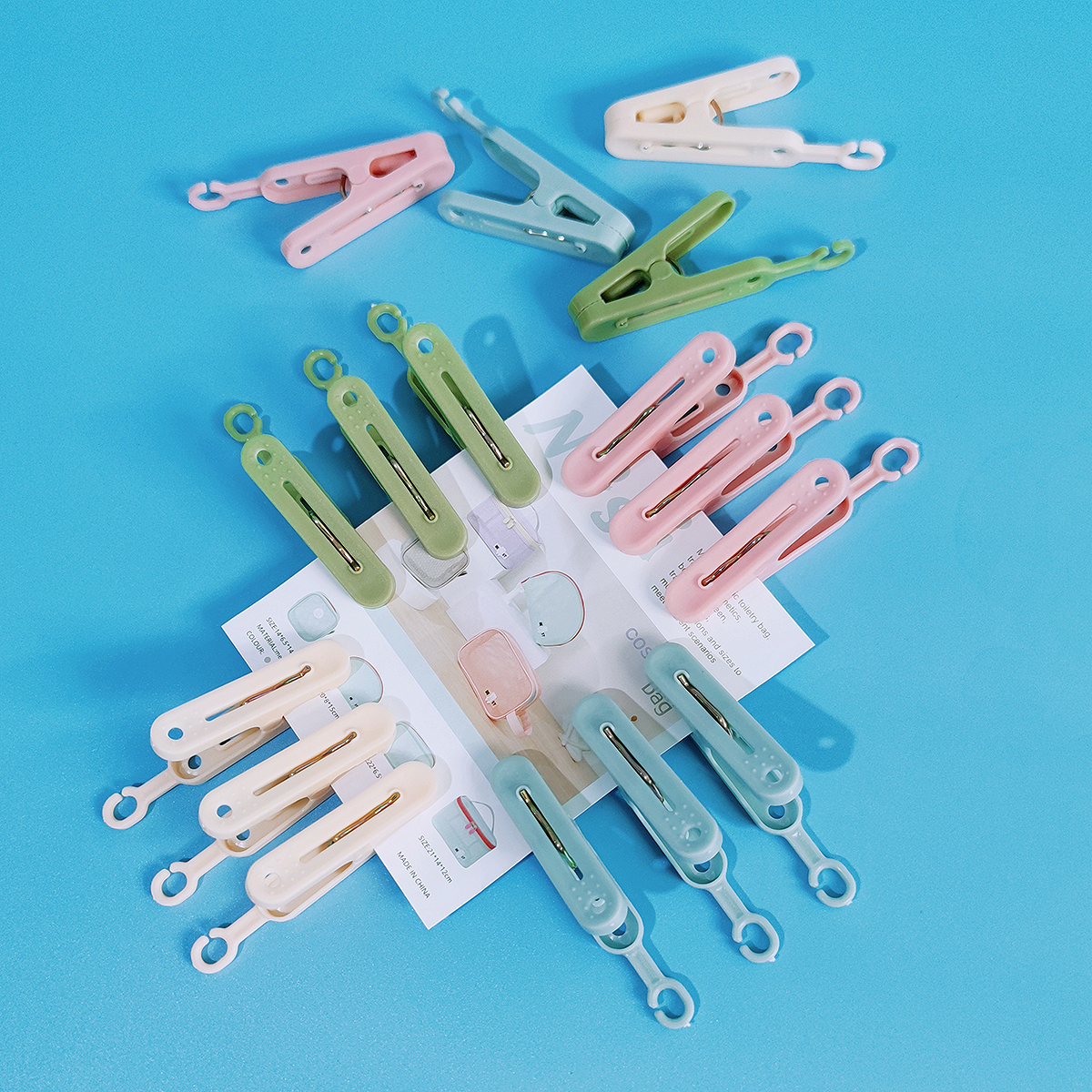 无痕防风晒衣服夹固定晾晒小夹子家用塑料多功能晾衣夹袜子内衣夹