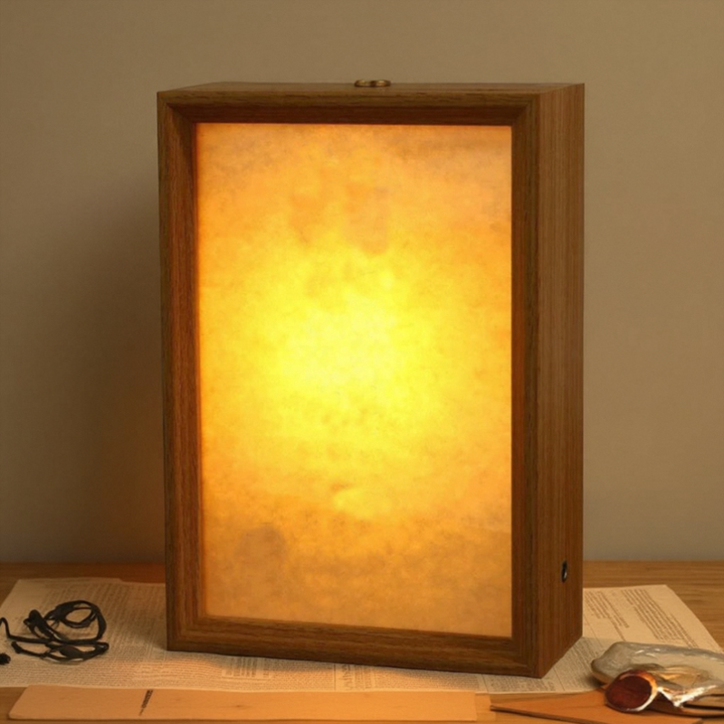 古风diy定制小夜灯双面矩形相框